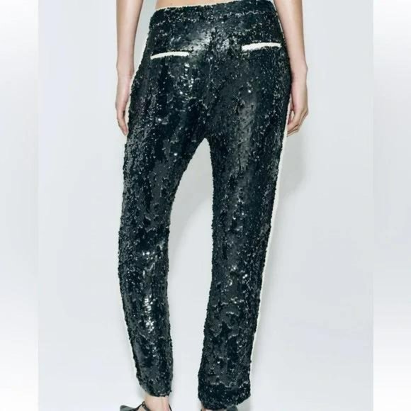 ZARA SEQUIN PANTS ZW COLLECTION - Picture 4 of 5